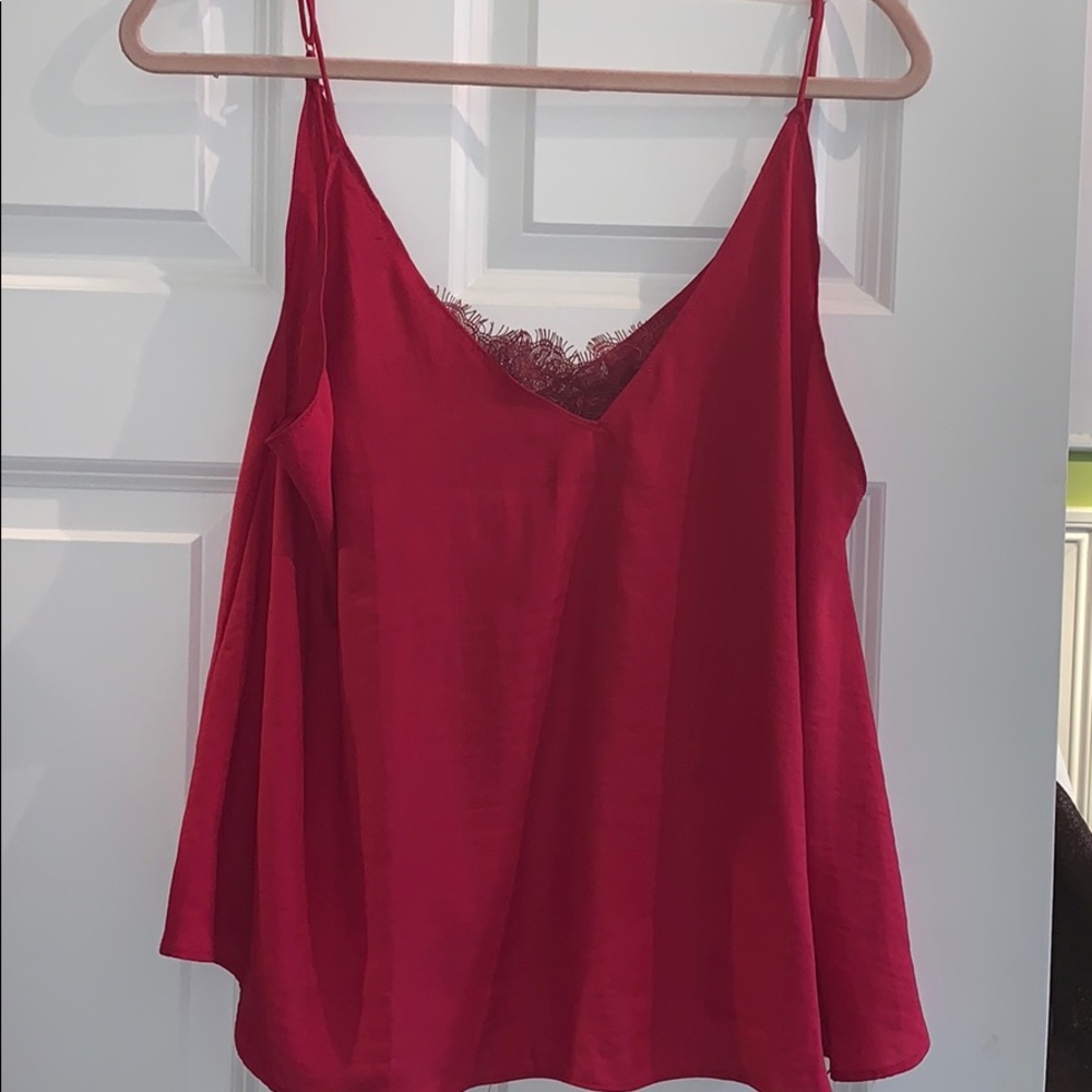 Free people pink lace top